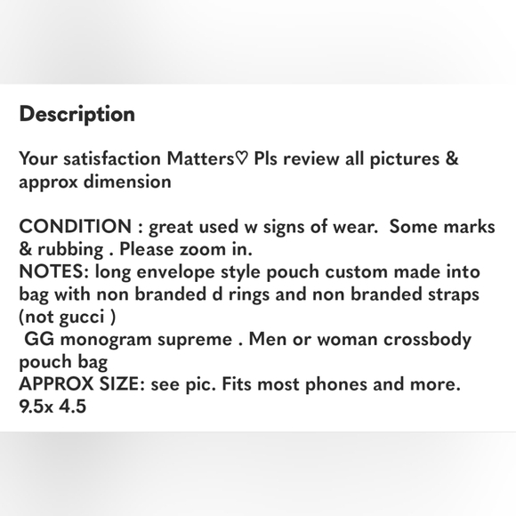 Authentic Gucci Brown Monogram Crossbody Bag. Includes 3 Straps. - Picture 15 of 15